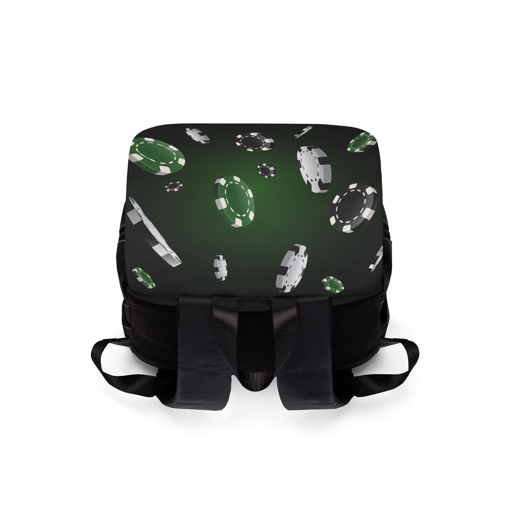 Green Poker Chip Backpack