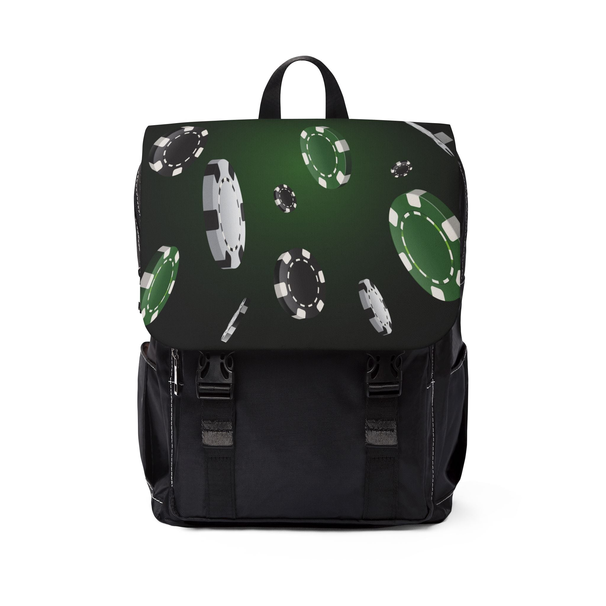 Green Poker Chip Backpack
