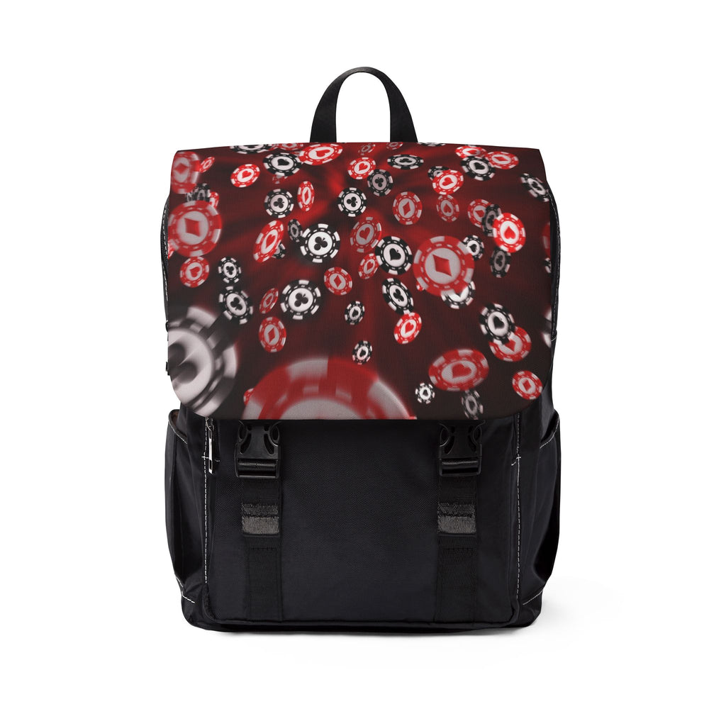 Red Blur Poker Chip Backpack