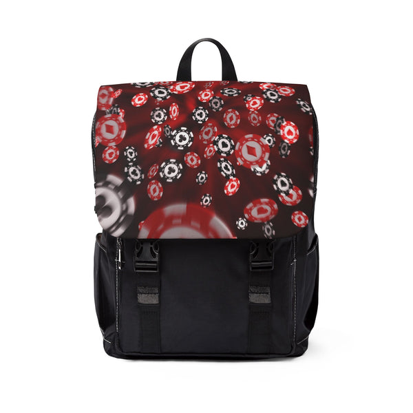 Red Blur Poker Chip Backpack