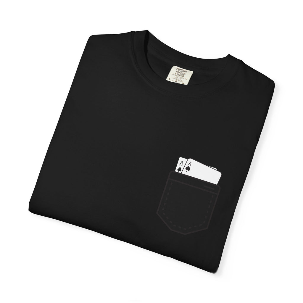 Copy of Pocket Dragon T-Shirt — Retro Playing Card & Dragon Chest Pocket Design