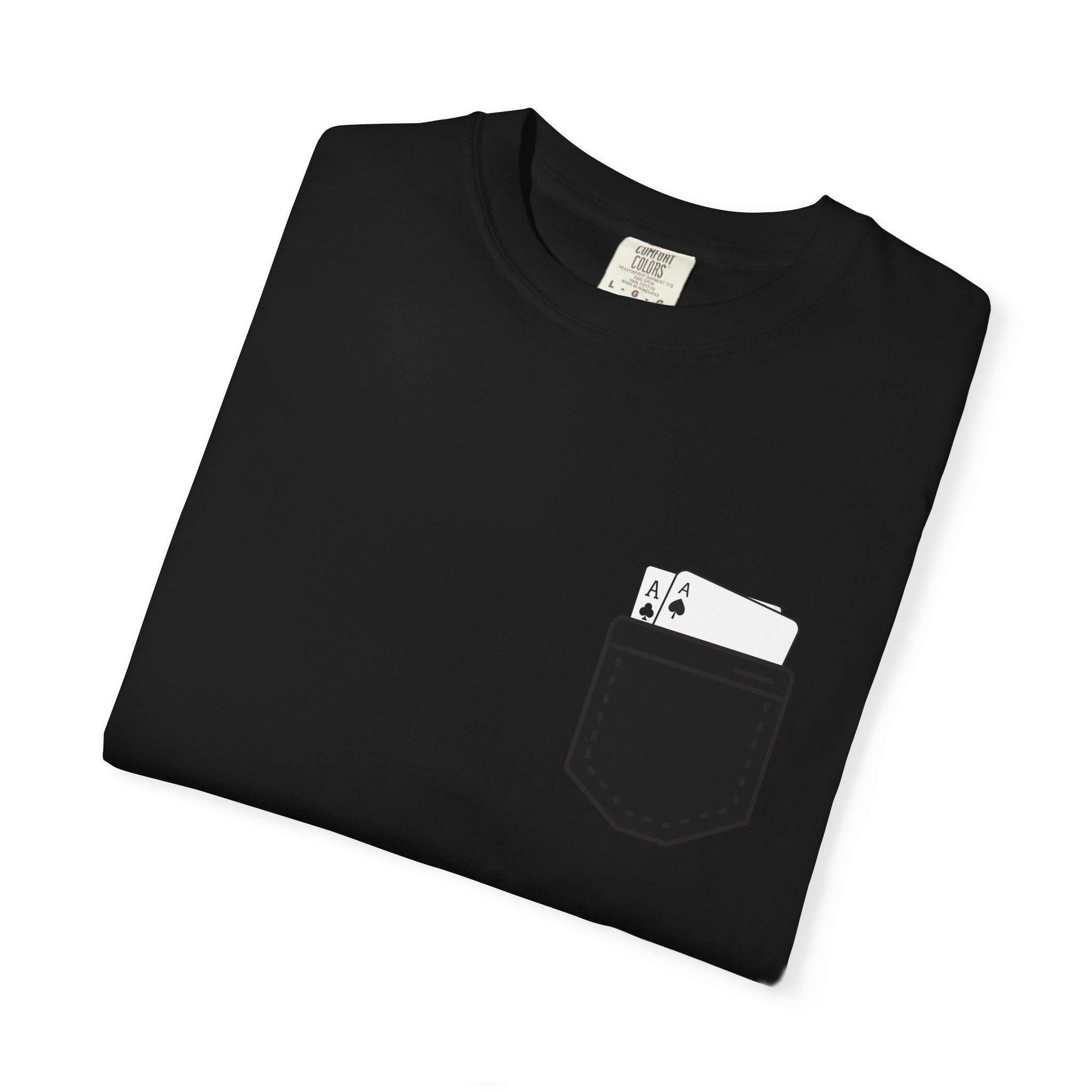Copy of Pocket Dragon T-Shirt — Retro Playing Card & Dragon Chest Pocket Design
