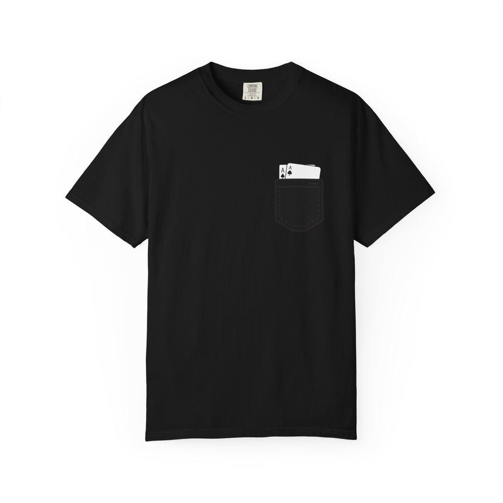 Copy of Pocket Dragon T-Shirt — Retro Playing Card & Dragon Chest Pocket Design