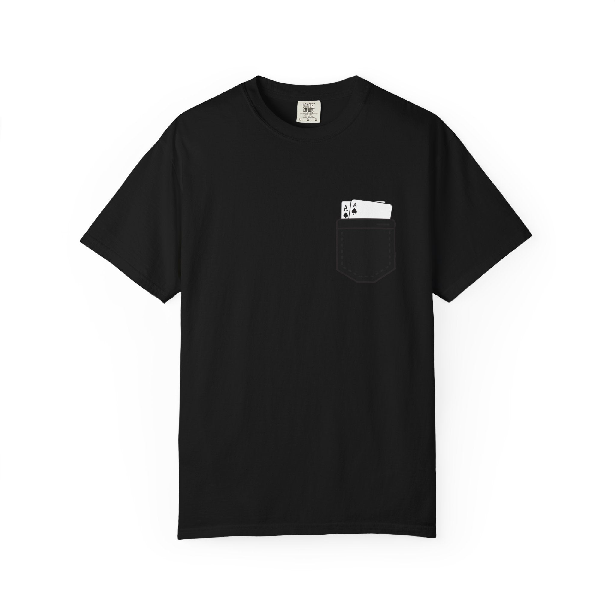 Copy of Pocket Dragon T-Shirt — Retro Playing Card & Dragon Chest Pocket Design